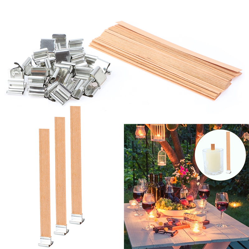 Wooden Wick Candle - Mèche de bougie en bois avec