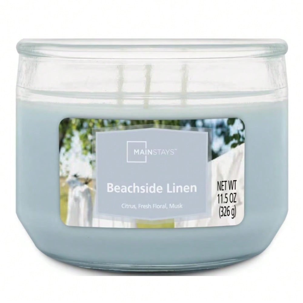 Home Fragrance Linen - Bougie parfumée à 3 mèches dans