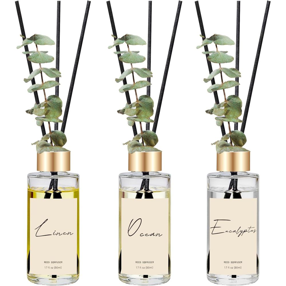 Home Fragrance Linen - Lot de 3 diffuseurs d'huiles parfumées
