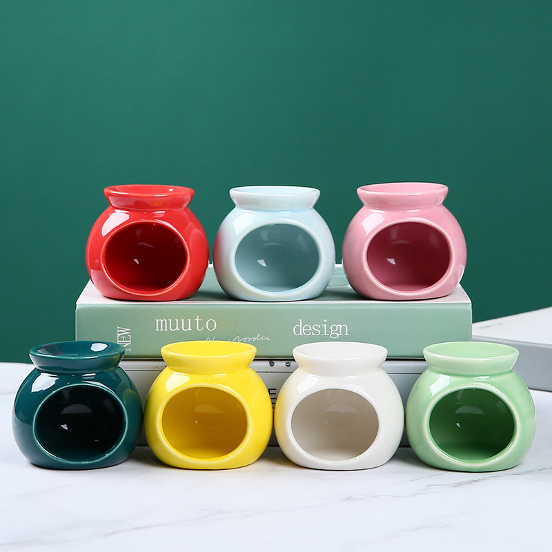 Home Fragrance Oils For Oil Burners - Brûleur d'arômes en porcelaine, mini porte-bougie,