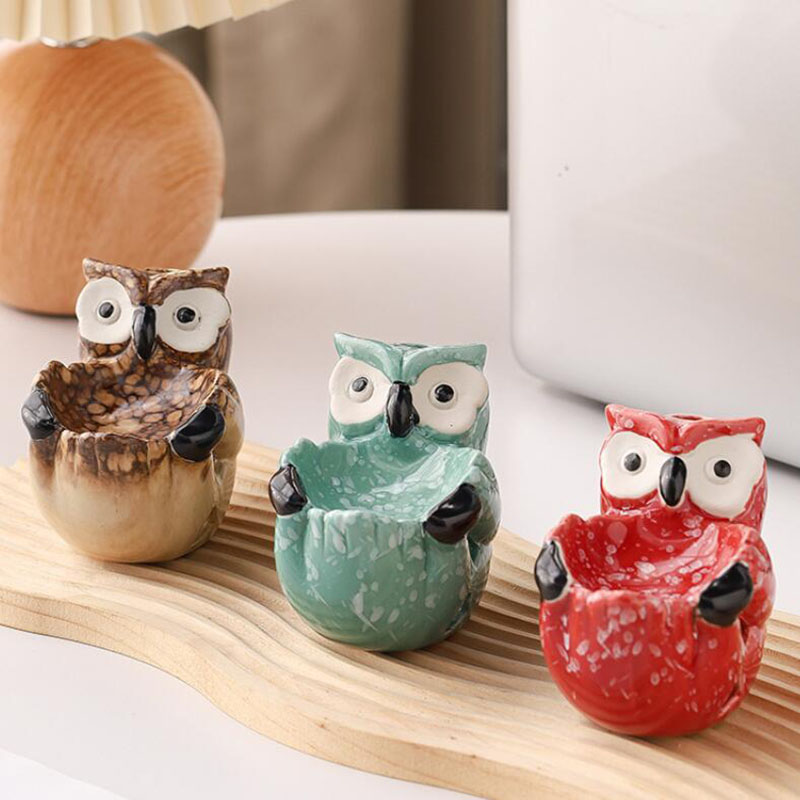 Home Fragrance Oils For Oil Burners - Brûleur d'aromathérapie hibou creux en céramique,