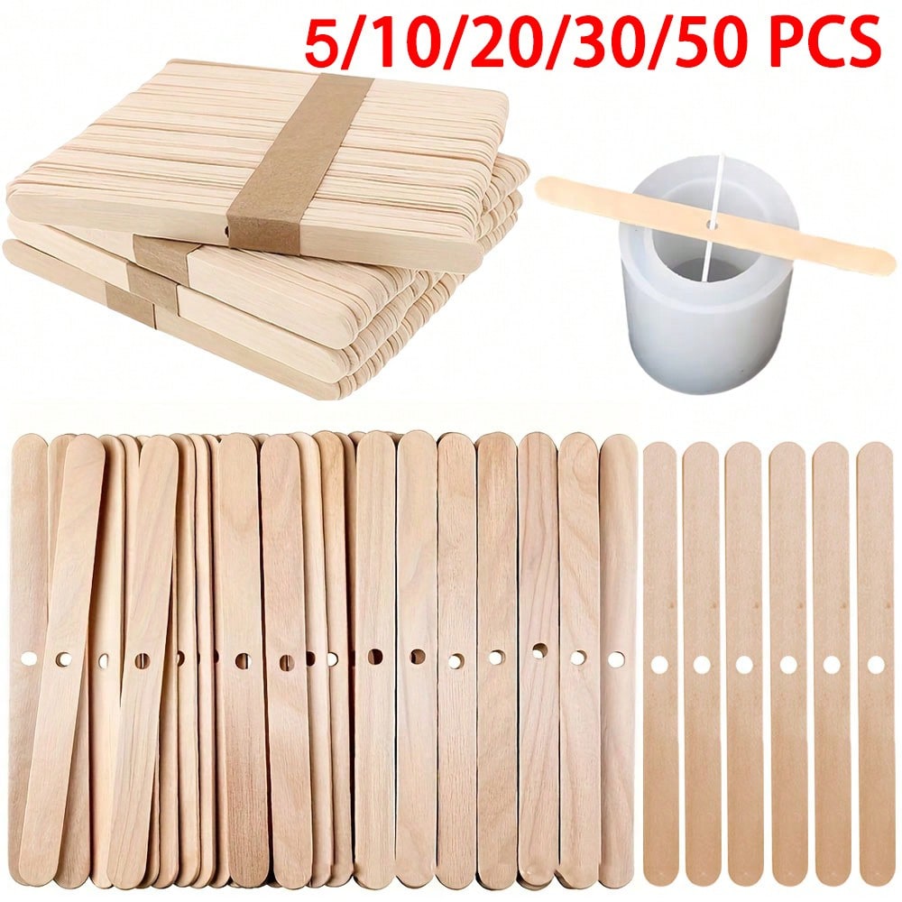 Wooden Wick Candle - 5/10/20/30/50 pièces Ensemble d'outils de centrage