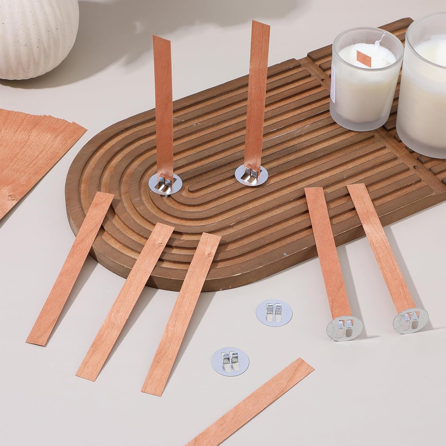 Wooden Wick Candle - 60 mèches en bois pour la