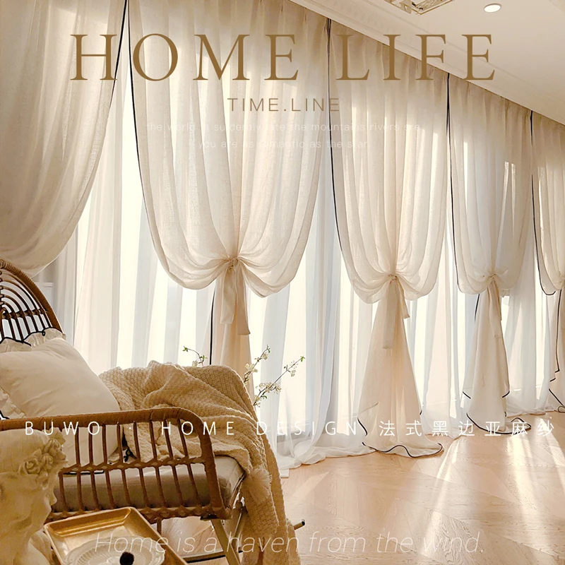 Voilages en gaze de lin à bord - Home Fragrance Linen avis et prix