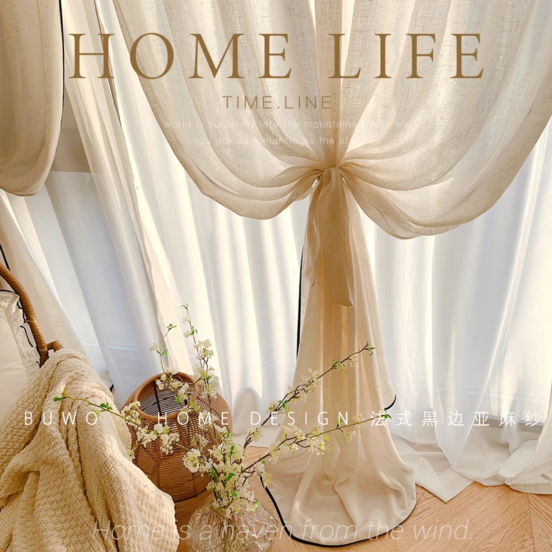 Voilages en gaze de lin à bord - Home Fragrance Linen avis et prix