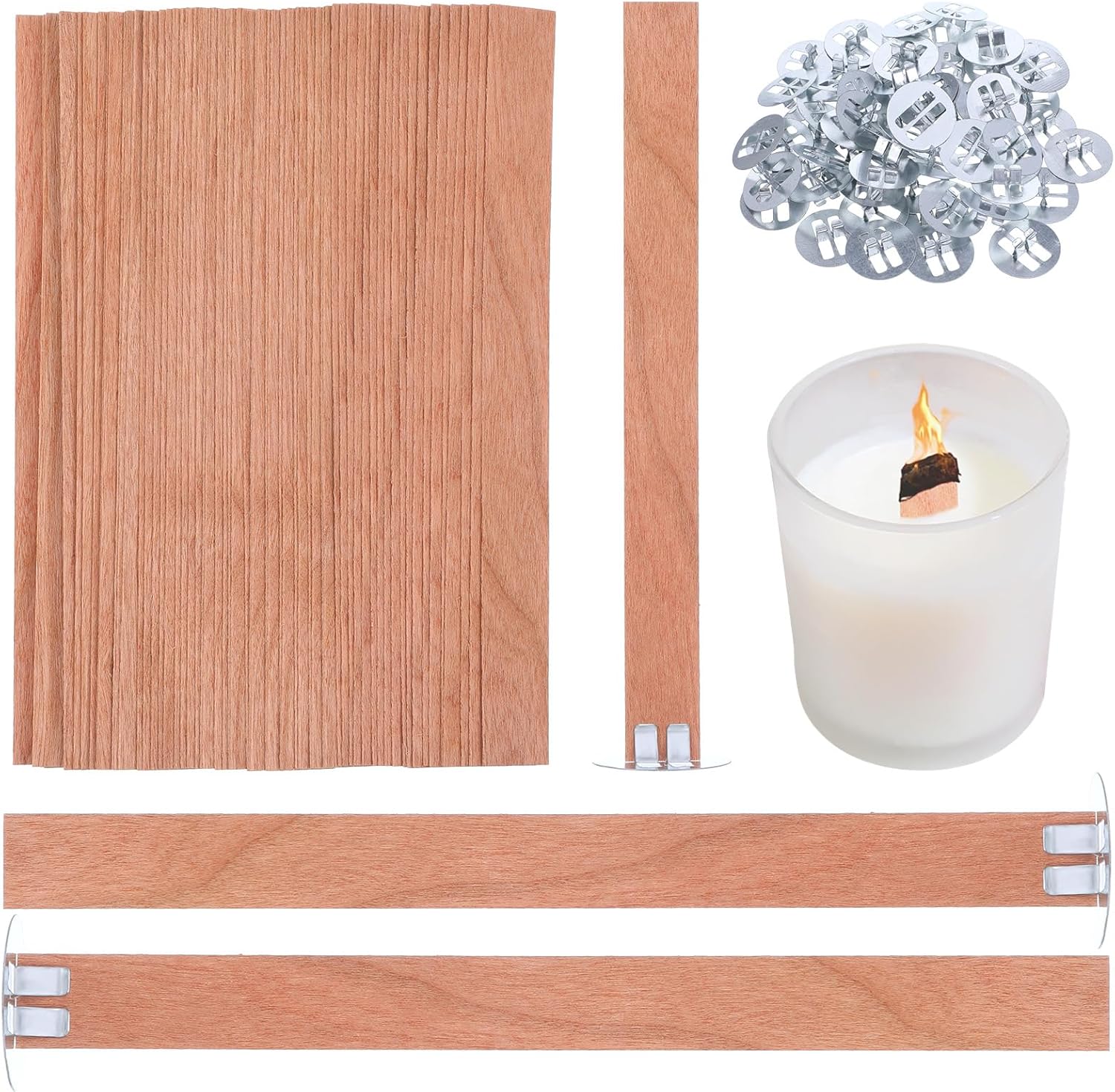 60 mèches en bois pour la fabr - Wooden Wick Candle avis et prix