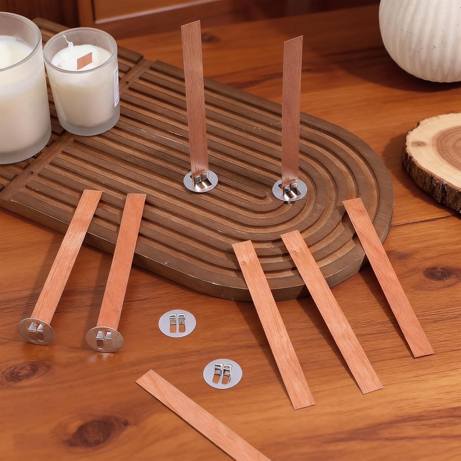 60 mèches en bois pour la fabr - Wooden Wick Candle avis et prix